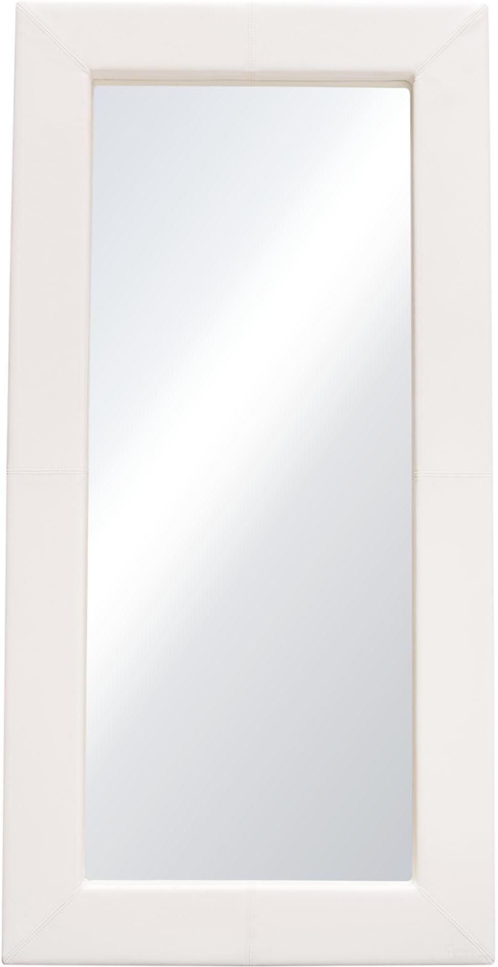 Diamond Sofa Luxe White Glass Free Standing Mirror