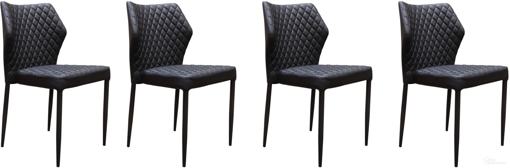 Diamond Sofa Milo Black Dining Chairs Set of 4