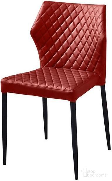 Diamond Sofa Milo Red PU Dining Chairs Set of 4