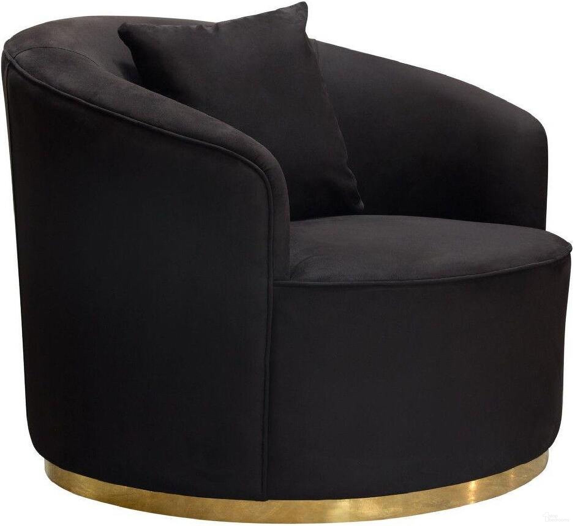 Diamond Sofa Raven Black Suede Velvet Chair