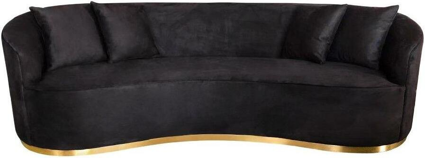 Black suede store sofa