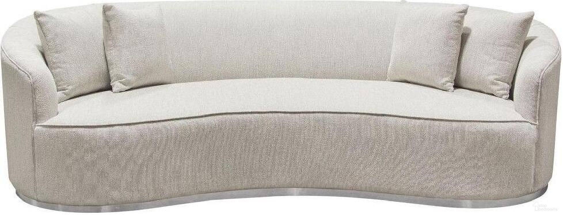 The appearance of Diamond Sofa Raven Light Cream Fabric Sofa designed by Diamond Sofa in the modern / contemporary interior design. This cream piece of furniture was selected by 1StopBedrooms from Raven Collection to add a touch of cosiness and style into your home. Sku: RAVENSOCM. Material: Velvet.