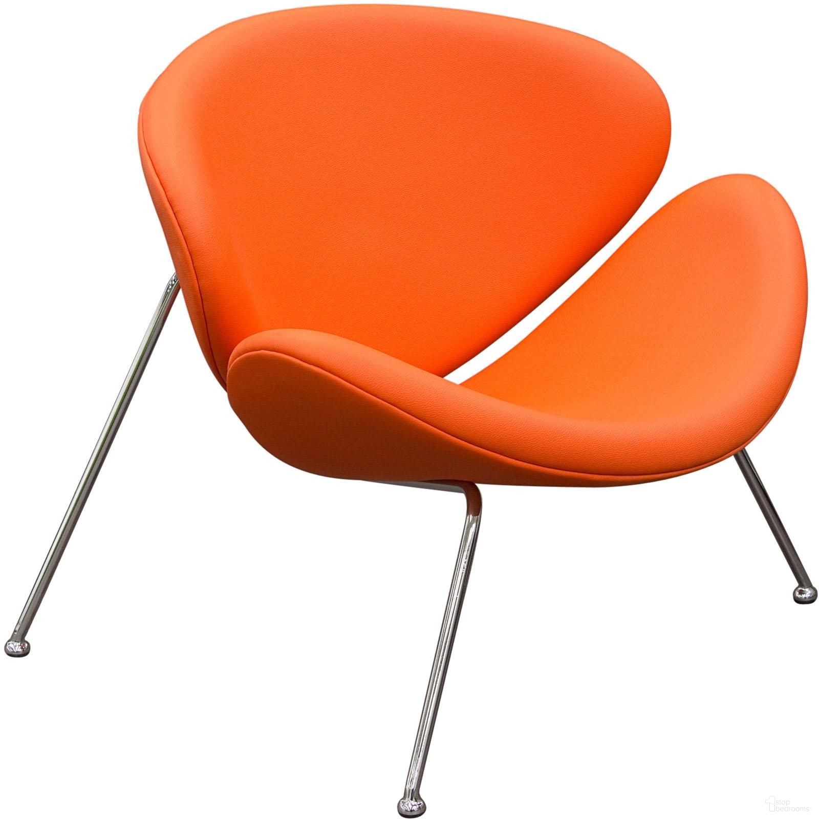 Diamond Sofa Roxy Orange Leatherette Accent Chairs Set of 2