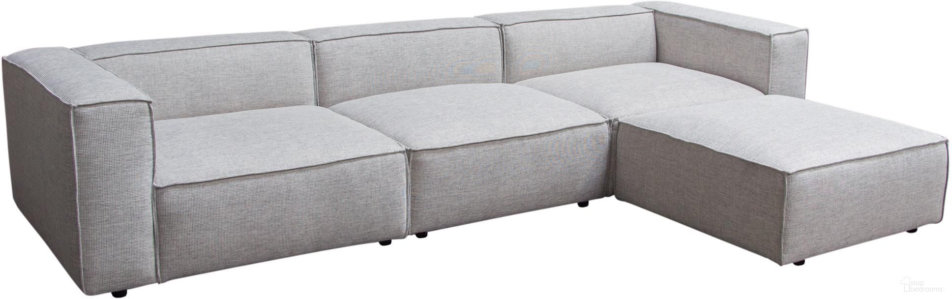 The appearance of Diamond Sofa Vice Barley 4 Piece Modular Sectional designed by Diamond Sofa in the modern / contemporary interior design. This barley piece of furniture was selected by 1StopBedrooms from Vice Collection to add a touch of cosiness and style into your home. Sku: VICELCBA;VICEACBA;VICERCBA;VICEOTBA. Material: Polyester. Layout: Sofa & Chaise.