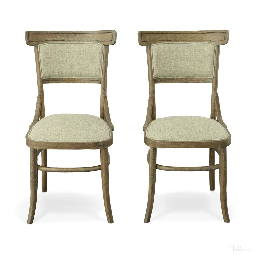 The appearance of Diana Dining Chair - Set of 2 In Vintage Walnut and Peppered Upholstery designed by Carolina Living in the traditional interior design. This vintage walnut and peppered piece of furniture was selected by 1StopBedrooms from Diana Collection to add a touch of cosiness and style into your home. Sku: CH-1937-UB-VWPP. Material: Rubberwood. Chair Type: Side Chair.
