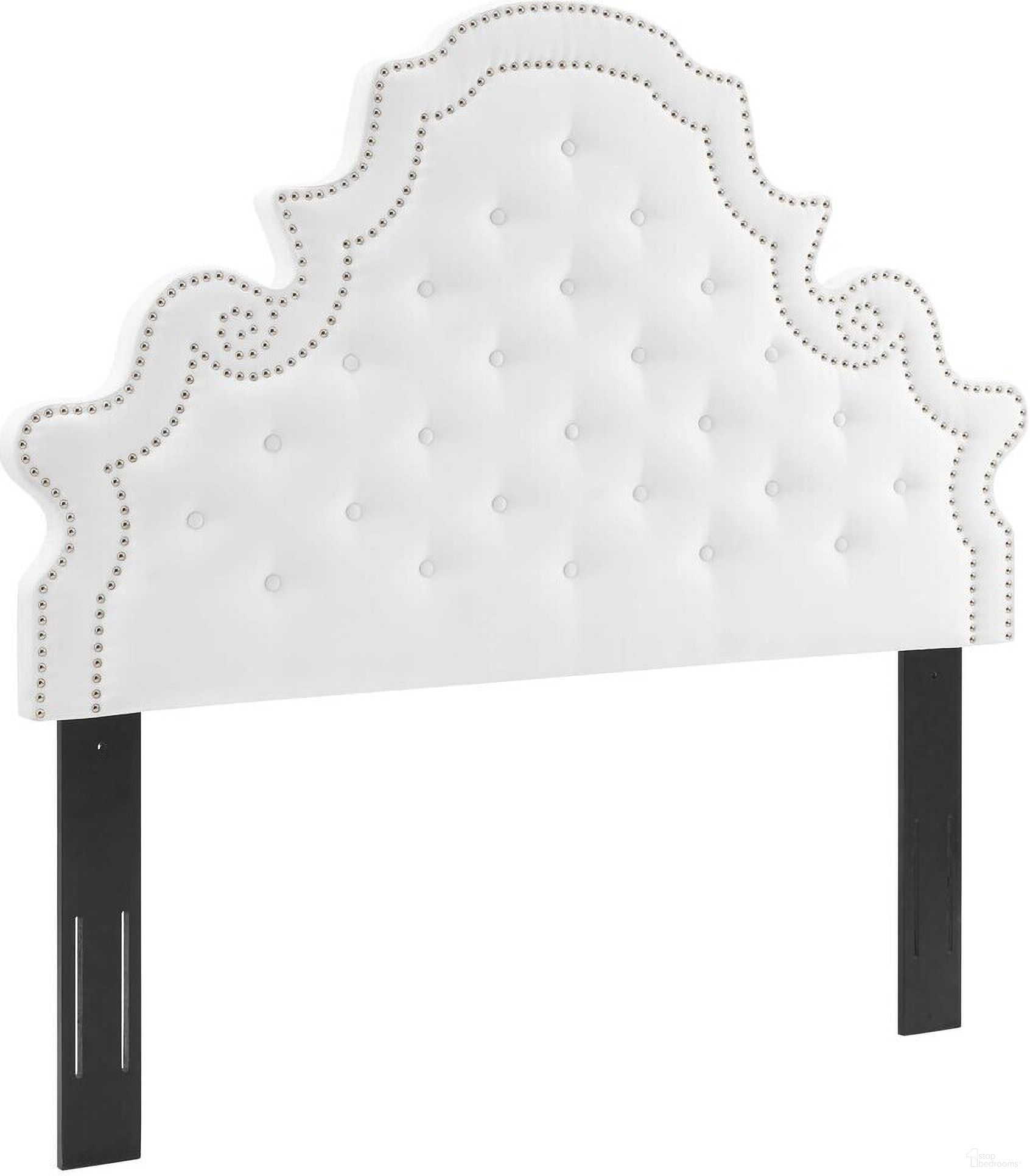 The appearance of Diana Tufted Performance Velvet Full/Queen Headboard In White designed by Modway in the modern / contemporary interior design. This white piece of furniture  was selected by 1StopBedrooms from Diana Collection to add a touch of cosiness and style into your home. Sku: MOD-6417-WHI. Bed Size: Queen. Material: MDF.