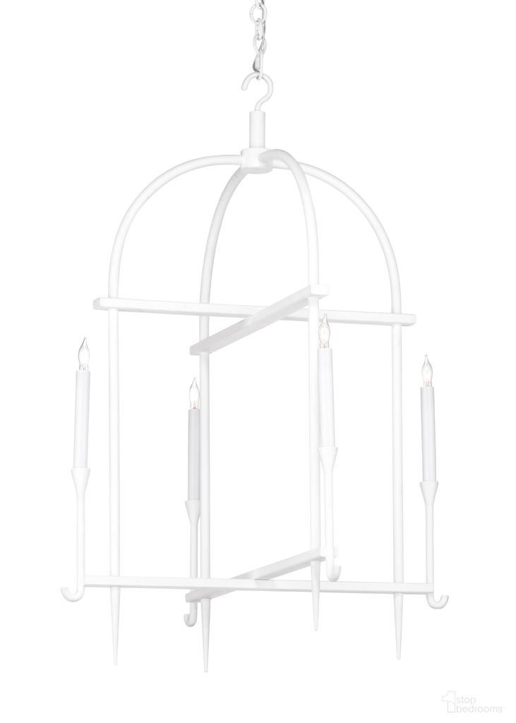 Diego Lantern In White and Cream