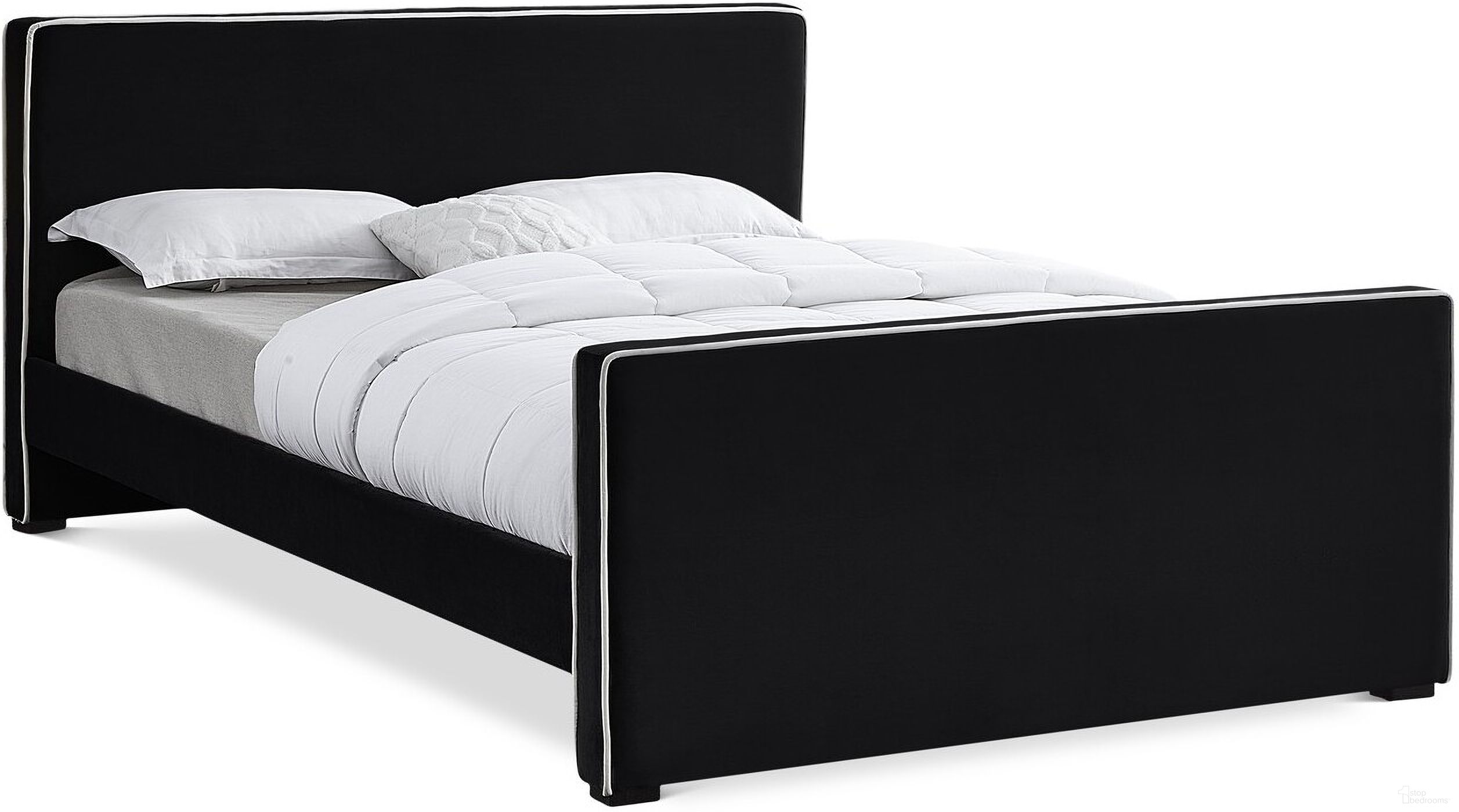 Dillard Velvet King Bed In Black