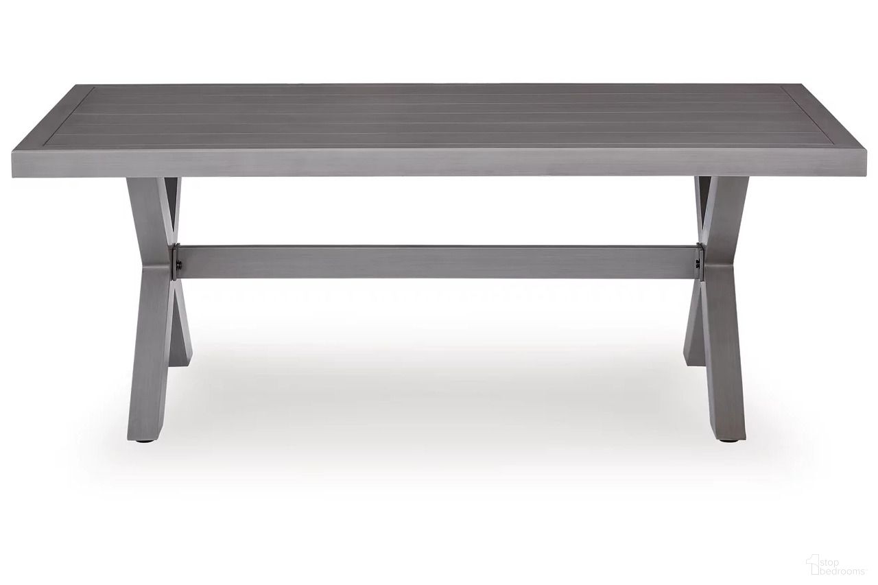 The appearance of Dillon Beach Outdoor Coffee Table In Gray designed by Signature Design by Ashley in the modern / contemporary interior design. This gray piece of furniture was selected by 1StopBedrooms from Dillon Beach Collection to add a touch of cosiness and style into your home. Sku: P418-701. Material: Aluminium.