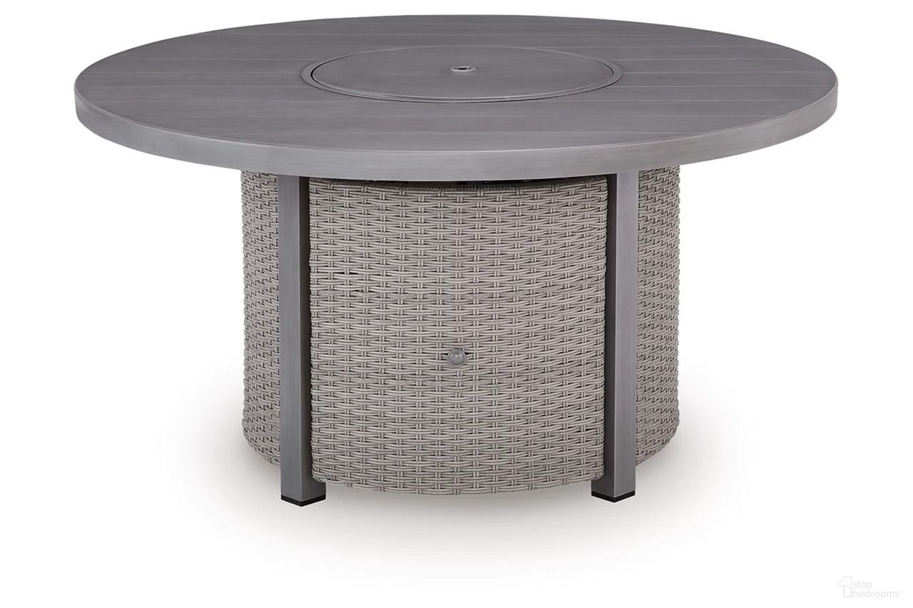 The appearance of Dillon Beach Outdoor Fire Pit Table In Gray designed by Signature Design by Ashley in the modern / contemporary interior design. This gray piece of furniture was selected by 1StopBedrooms from Dillon Beach Collection to add a touch of cosiness and style into your home. Sku: P418-776. Material: Aluminum.