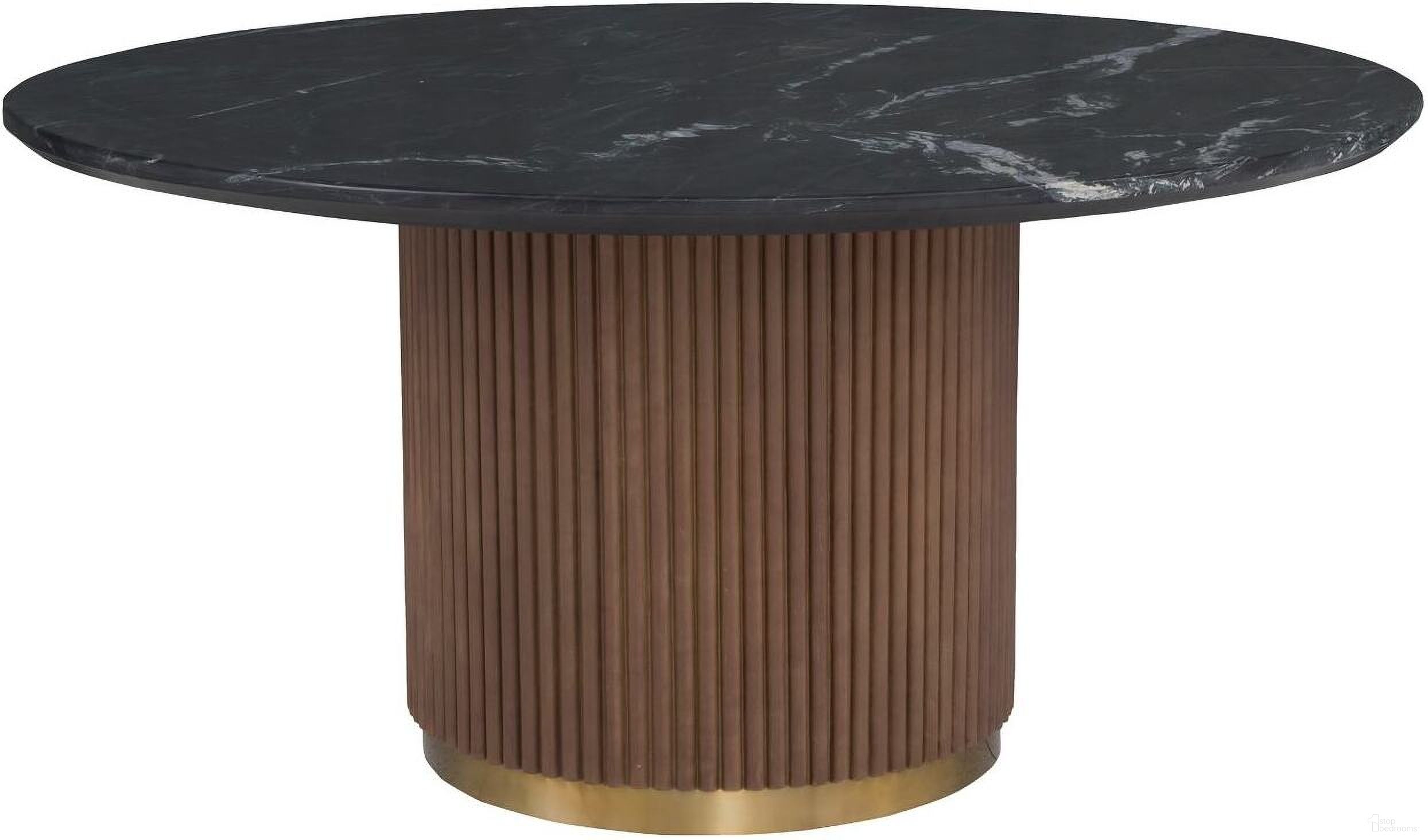 The appearance of Dimitri 60 Inch Dining Table In Kafe designed by Fairfield Chair in the interior design. This kafe piece of furniture was selected by 1StopBedrooms from Dimitri Collection to add a touch of cosiness and style into your home. Sku: 8071-60. Table Base Style: Pedestal. Table Top Shape: Round. Material: Marble. Size: 63".