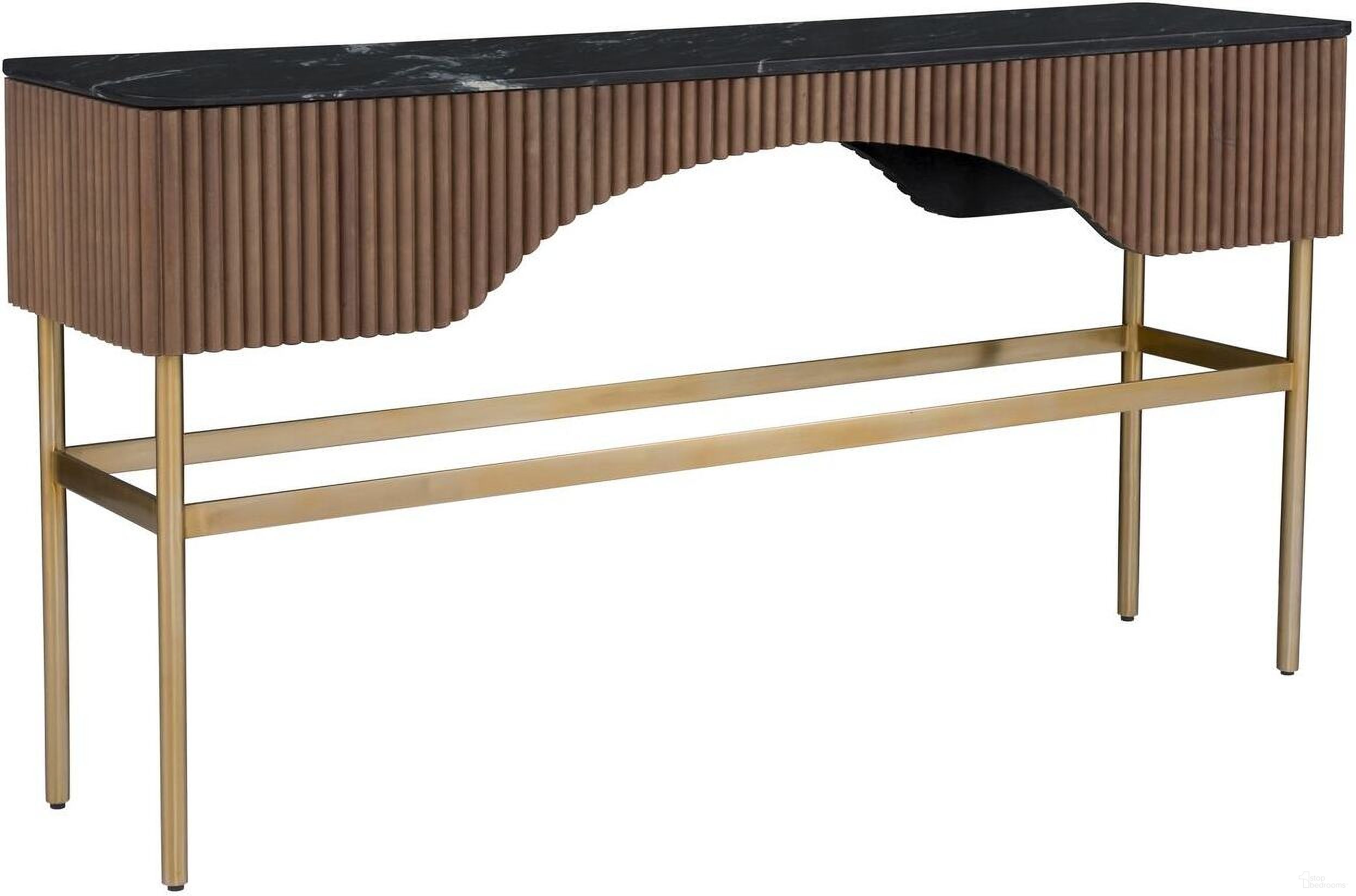 The appearance of Dimitri Rectangular Console In Kafe designed by Fairfield Chair in the modern / contemporary interior design. This kafe piece of furniture was selected by 1StopBedrooms from Dimitri Collection to add a touch of cosiness and style into your home. Sku: 8071-ST. Material: Marble.
