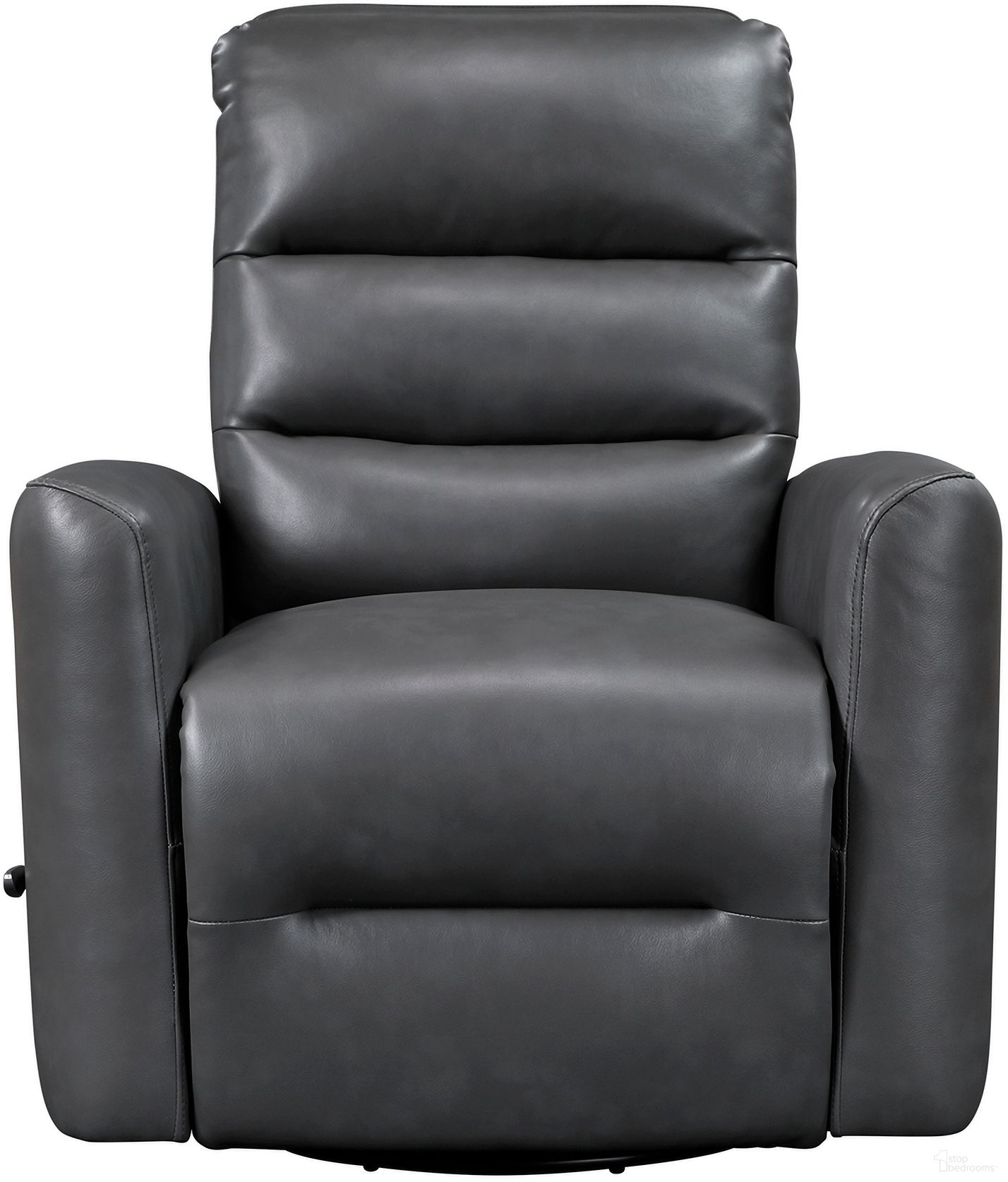 The appearance of Dimitri Swivel Glider Reclining Chair In Gray designed by Homelegance in the modern / contemporary interior design. This gray piece of furniture was selected by 1StopBedrooms from Dimitri Collection to add a touch of cosiness and style into your home. Sku: 9570GRY-1SW. Material: Faux Leather.
