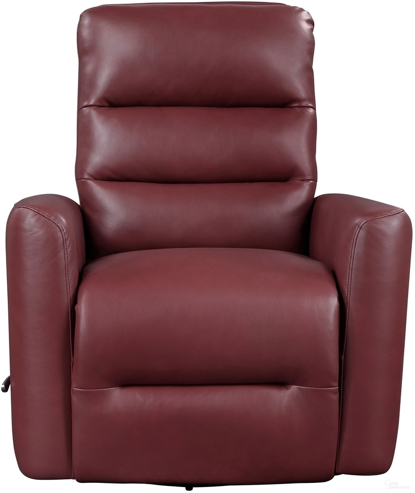 The appearance of Dimitri Swivel Glider Reclining Chair In Red designed by Homelegance in the modern / contemporary interior design. This red piece of furniture was selected by 1StopBedrooms from Dimitri Collection to add a touch of cosiness and style into your home. Sku: 9570RED-1SW. Material: Faux Leather.
