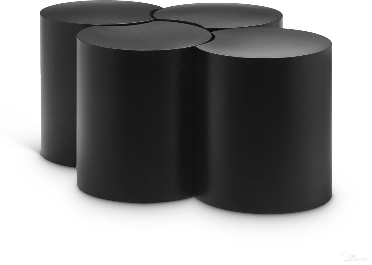 Dimple 4 Piece Coffee Table In Black