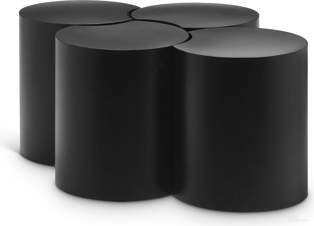 The appearance of Dimple 4 Piece Coffee Table In Black designed by Meridian in the modern / contemporary interior design. This black piece of furniture  was selected by 1StopBedrooms from Dimple Collection to add a touch of cosiness and style into your home. Sku: 99081Black-ET18;99081Black-ET18;99081Black-ET18;99081Black-ET18. Material: Iron.
