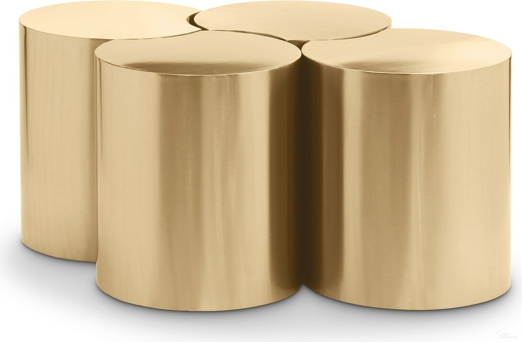 The appearance of Dimple 4 Piece Coffee Table In Gold designed by Meridian in the modern / contemporary interior design. This gold piece of furniture  was selected by 1StopBedrooms from Dimple Collection to add a touch of cosiness and style into your home. Sku: 99081Gold-ET20;99081Gold-ET20;99081Gold-ET20;99081Gold-ET20. Material: Iron.