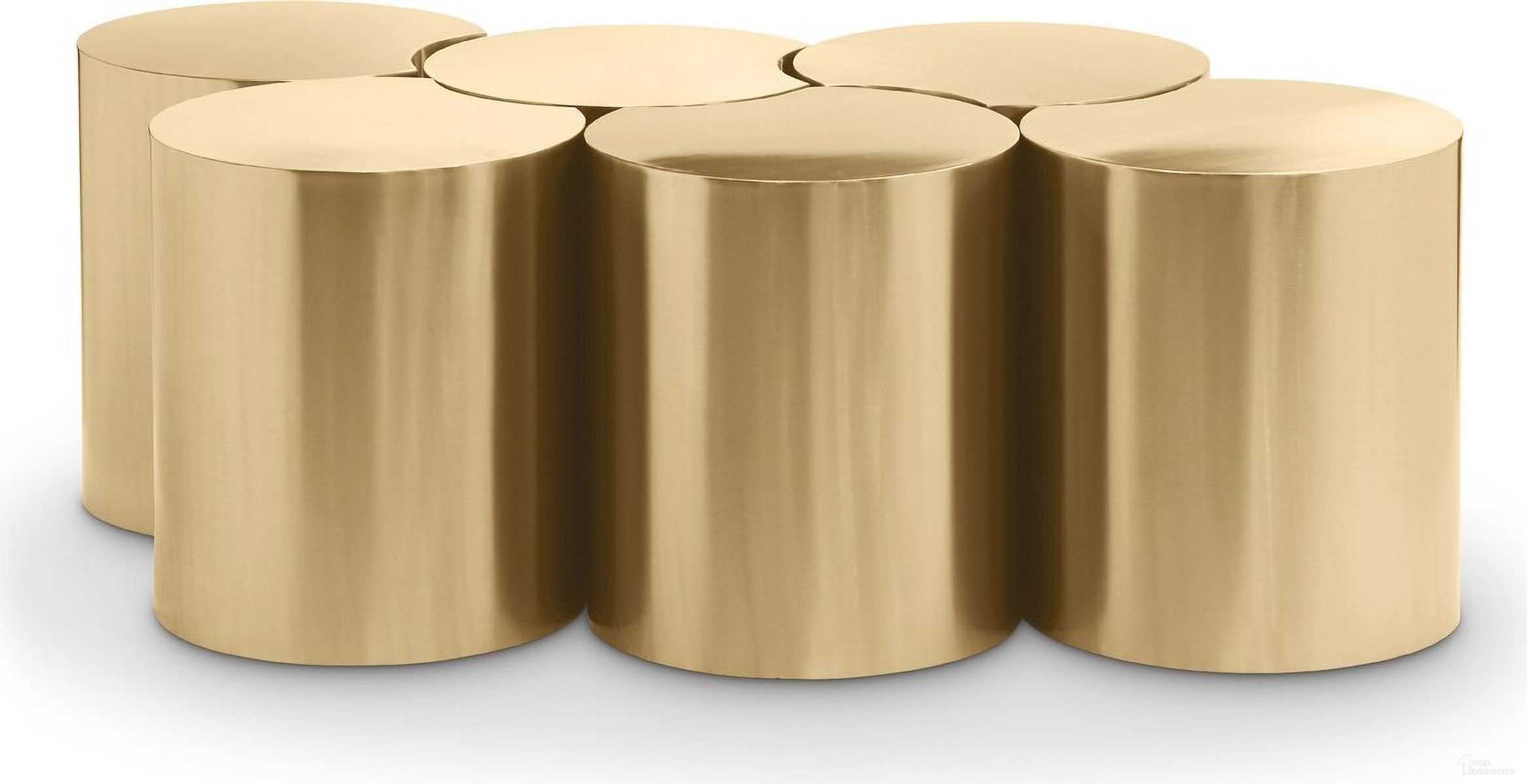 Dimple 6 Piece Coffee Table In Gold