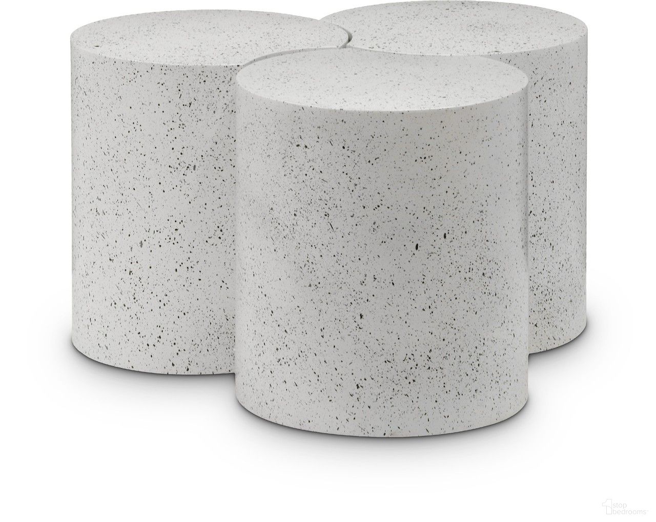 Dimple 3 Piece Coffee Table In White