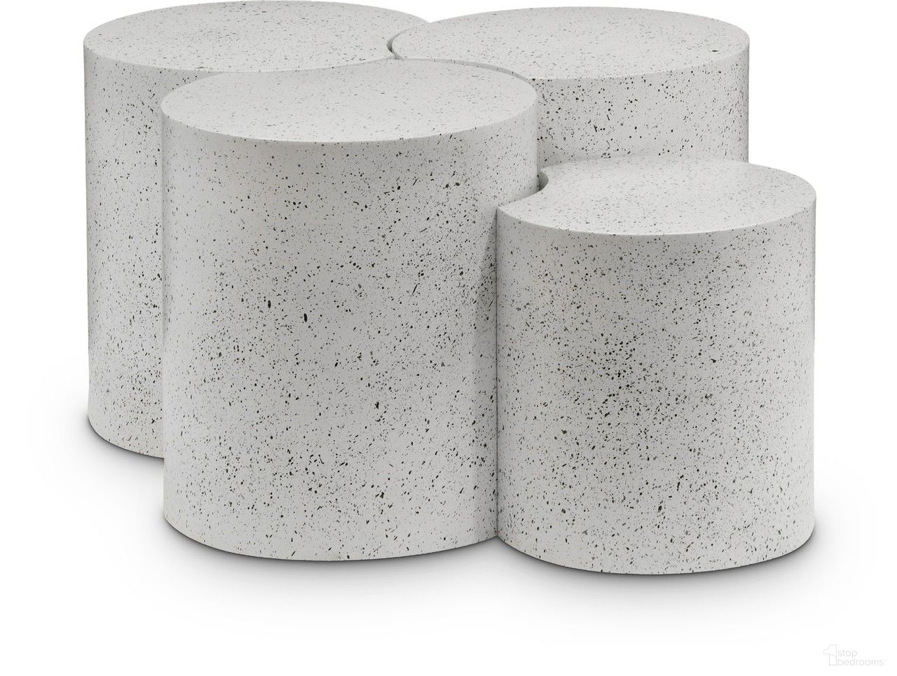Dimple 4 Piece Coffee Table In White