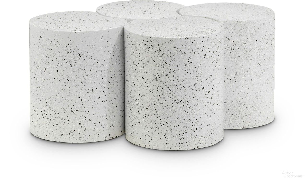 The appearance of Dimple 4 Piece Coffee Table In White designed by Meridian in the modern / contemporary interior design. This white piece of furniture  was selected by 1StopBedrooms from Dimple Collection to add a touch of cosiness and style into your home. Sku: 99084White-ET16;99084White-ET16;99084White-ET16;99084White-ET16. Material: Iron.