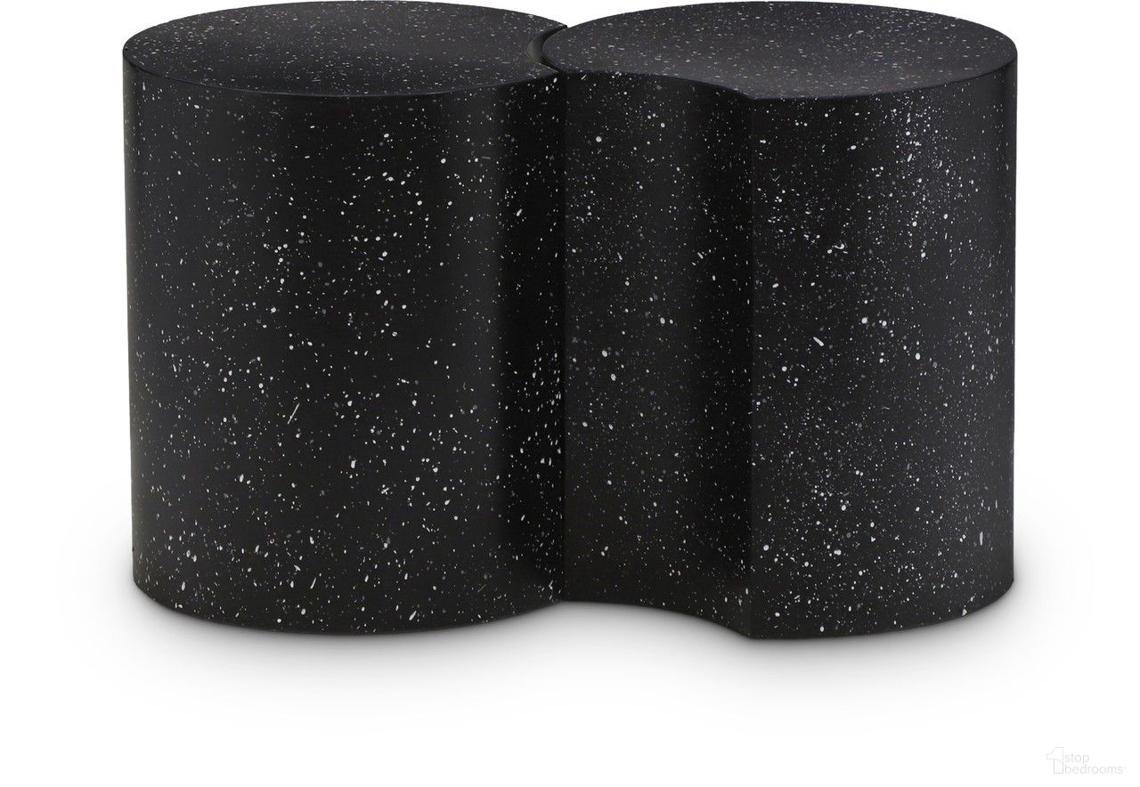 The appearance of Dimple 2 Piece End Table In Black designed by Meridian in the modern / contemporary interior design. This black piece of furniture  was selected by 1StopBedrooms from Dimple Collection to add a touch of cosiness and style into your home. Sku: 99084Black-ET20;99084Black-ET20. Material: Iron.