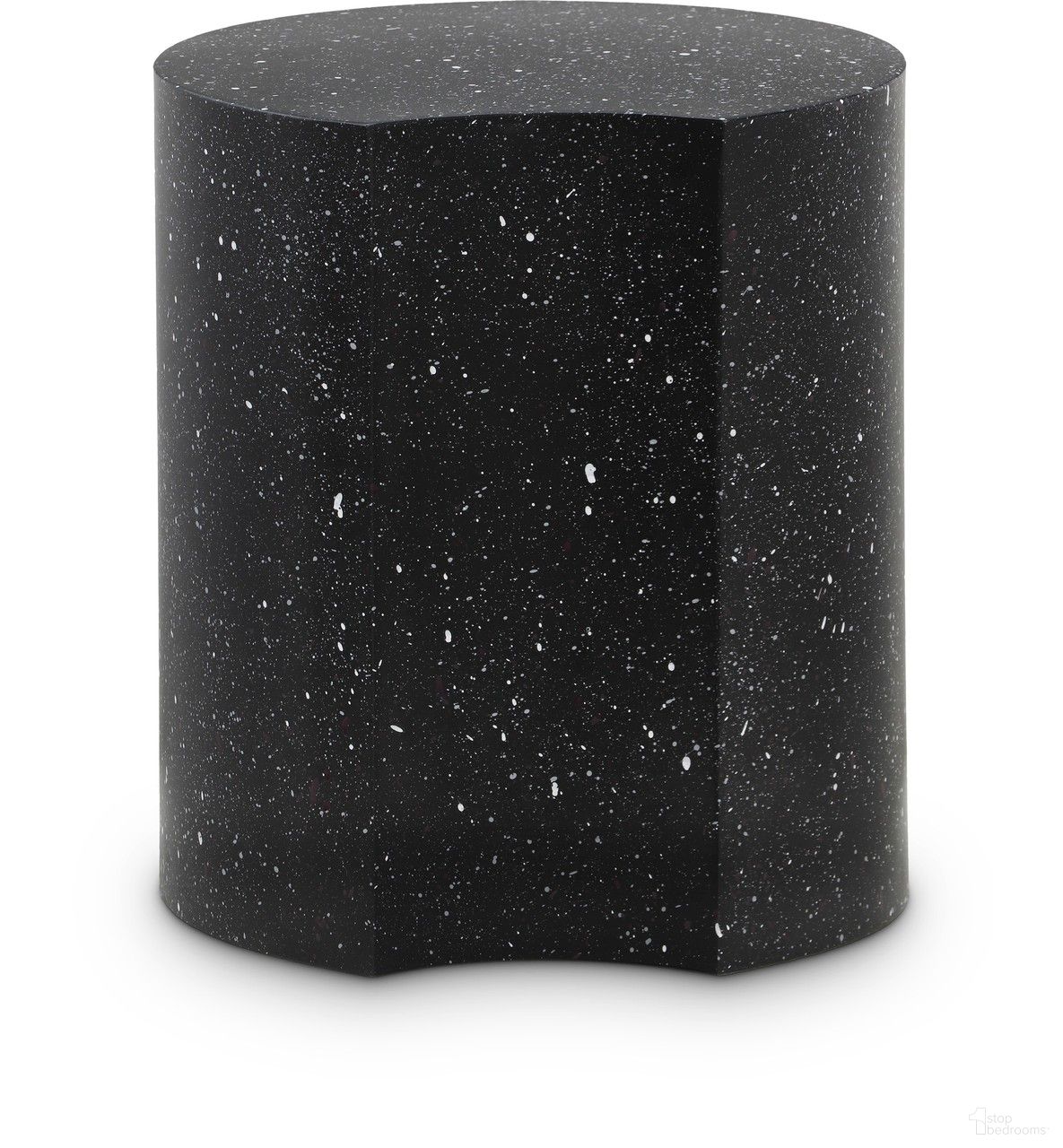 The appearance of Dimple End Table In Black designed by Meridian in the modern / contemporary interior design. This black piece of furniture  was selected by 1StopBedrooms from Dimple Collection to add a touch of cosiness and style into your home. Sku: 99084Black-ET18. Material: Iron.