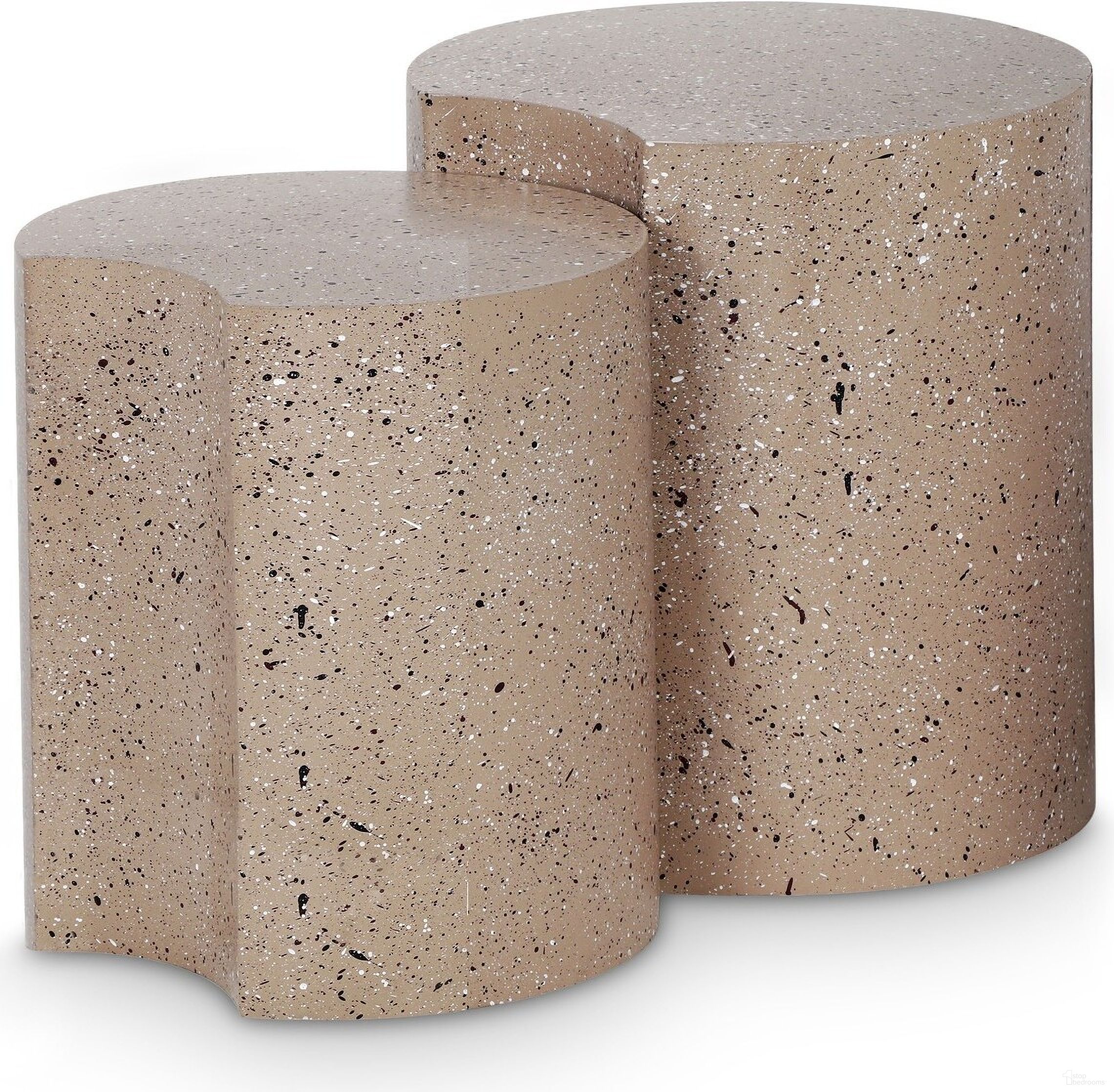 The appearance of Dimple 2 Piece End Table In Taupe designed by Meridian in the modern / contemporary interior design. This taupe piece of furniture  was selected by 1StopBedrooms from Dimple Collection to add a touch of cosiness and style into your home. Sku: 99084Taupe-ET18;99084Taupe-ET20. Material: Iron.