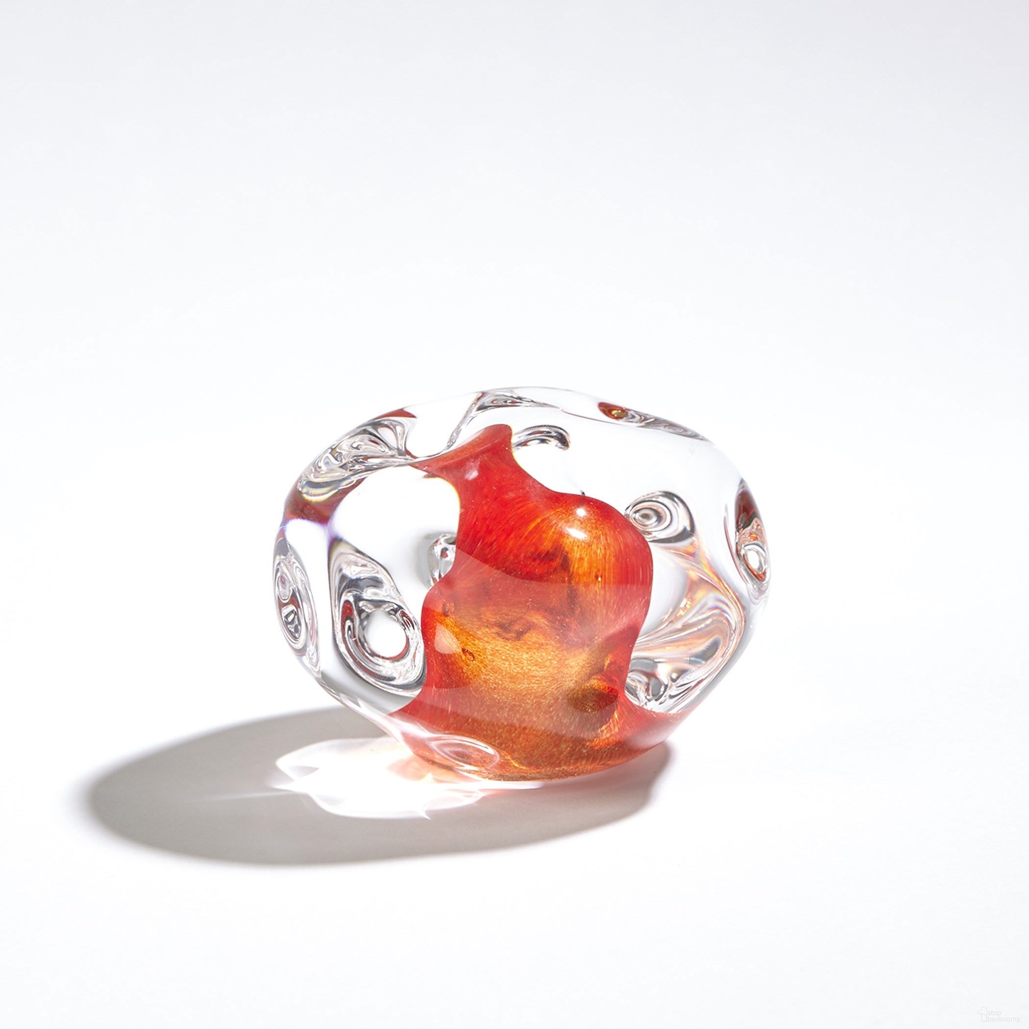 Dimple Small Paperweight In Cinnabar