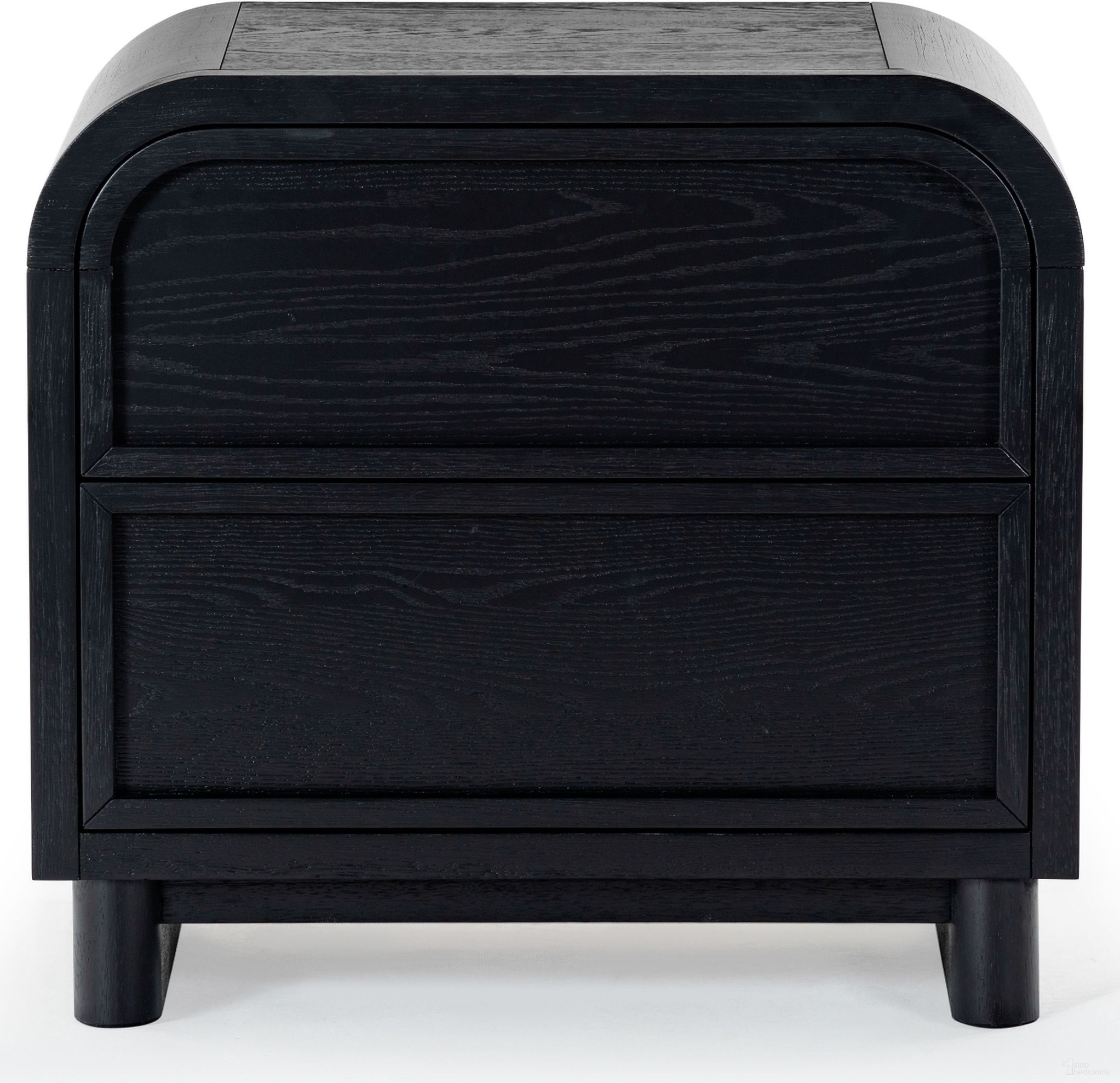 The appearance of Dinah 2 Drawer Wood Nightstand In Black designed by Safavieh Couture in the modern / contemporary interior design. This black piece of furniture  was selected by 1StopBedrooms from Dinah Collection to add a touch of cosiness and style into your home. Sku: SFV2161B. Material: Rubberwood.