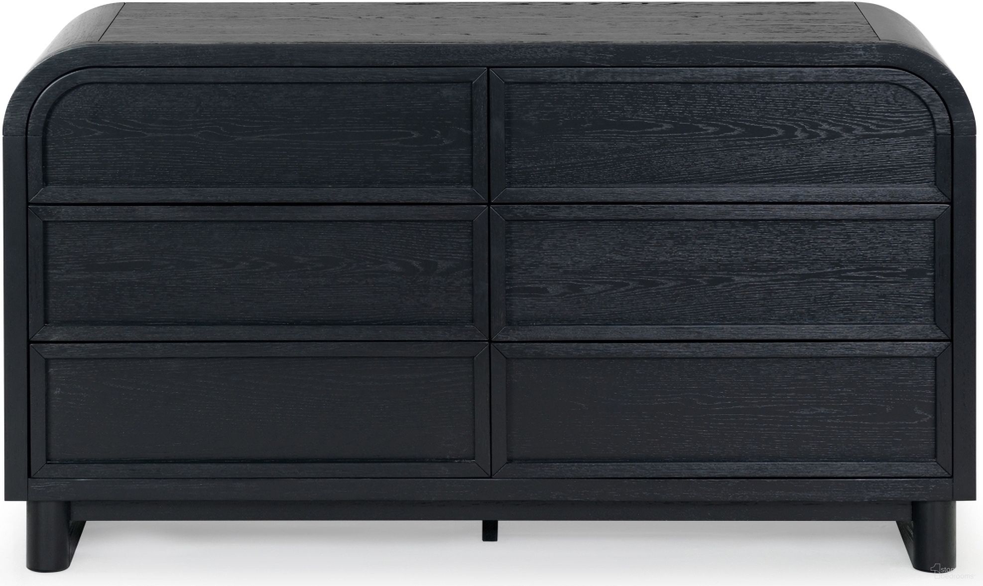 The appearance of Dinah 6 Drawer Wood Dresser In Black designed by Safavieh Couture in the modern / contemporary interior design. This black piece of furniture was selected by 1StopBedrooms from Dinah Collection to add a touch of cosiness and style into your home. Sku: SFV2162B. Material: Rubberwood.