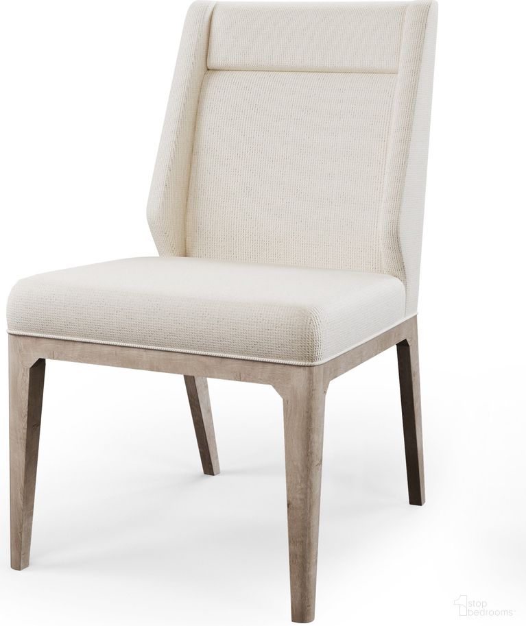 The appearance of Dining Chair In Sand designed by Century Furniture in the  interior design. This sand piece of furniture  was selected by 1StopBedrooms from Cadence Collection to add a touch of cosiness and style into your home. Sku: CA2-531. Material: Oak Veneer. Chair Type: Side Chair.