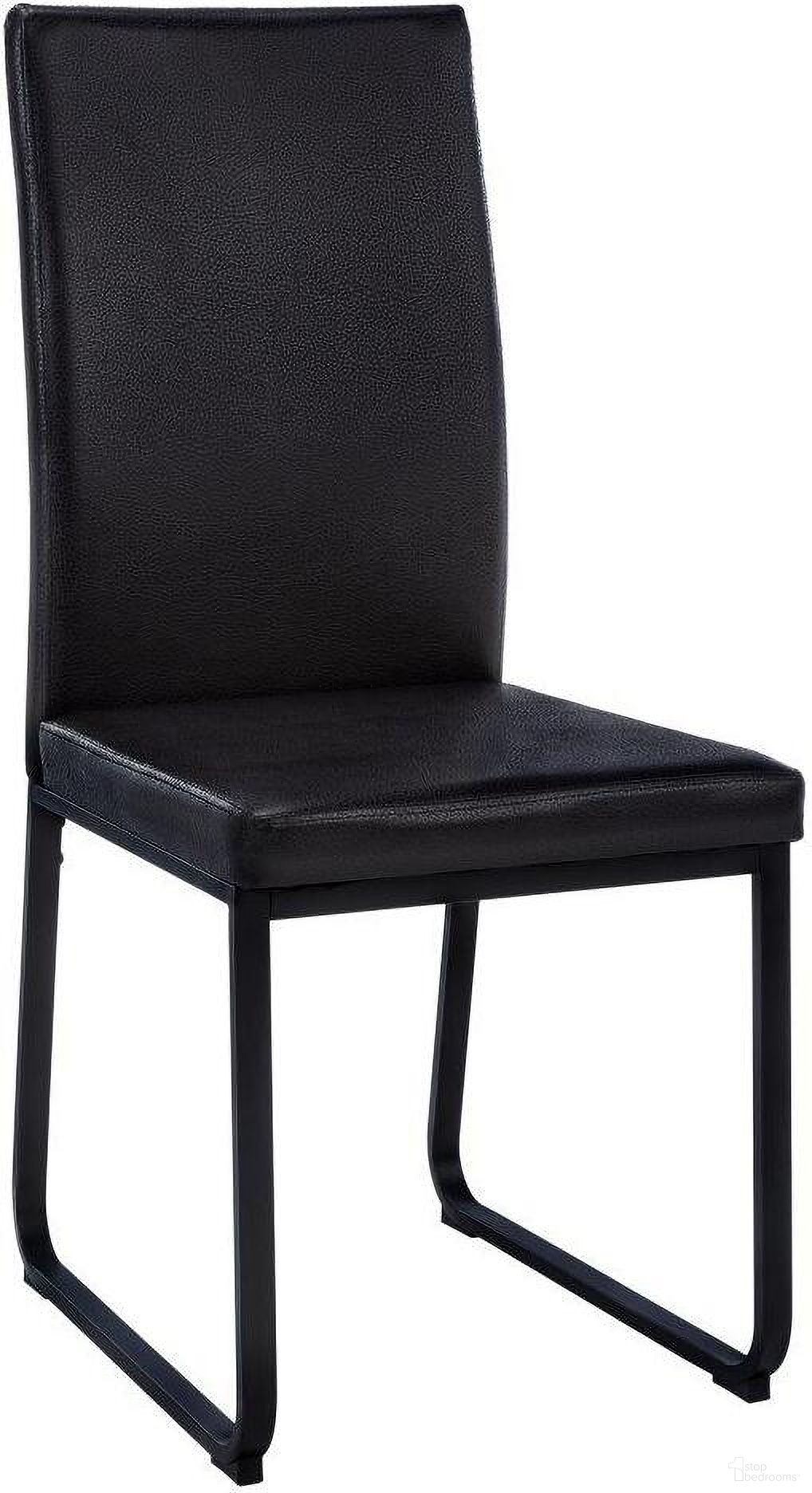 The appearance of Dining Chair Set Of 2 In Black Leather Look I 1106 designed by Monarch Specialties in the modern / contemporary interior design. This black piece of furniture was selected by 1StopBedrooms from to add a touch of cosiness and style into your home. Sku: I 1106. Material: Metal. Chair Type: Side Chair.