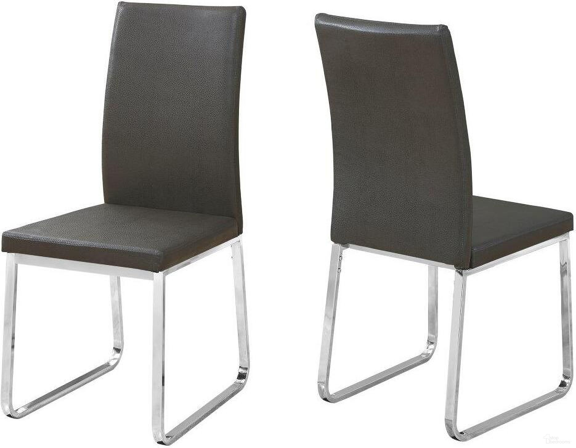 The appearance of Dining Chair Set Of 2 In Grey Leather Look I 1094 designed by Monarch Specialties in the modern / contemporary interior design. This grey piece of furniture was selected by 1StopBedrooms from to add a touch of cosiness and style into your home. Sku: I 1094. Material: Metal. Chair Type: Side Chair.