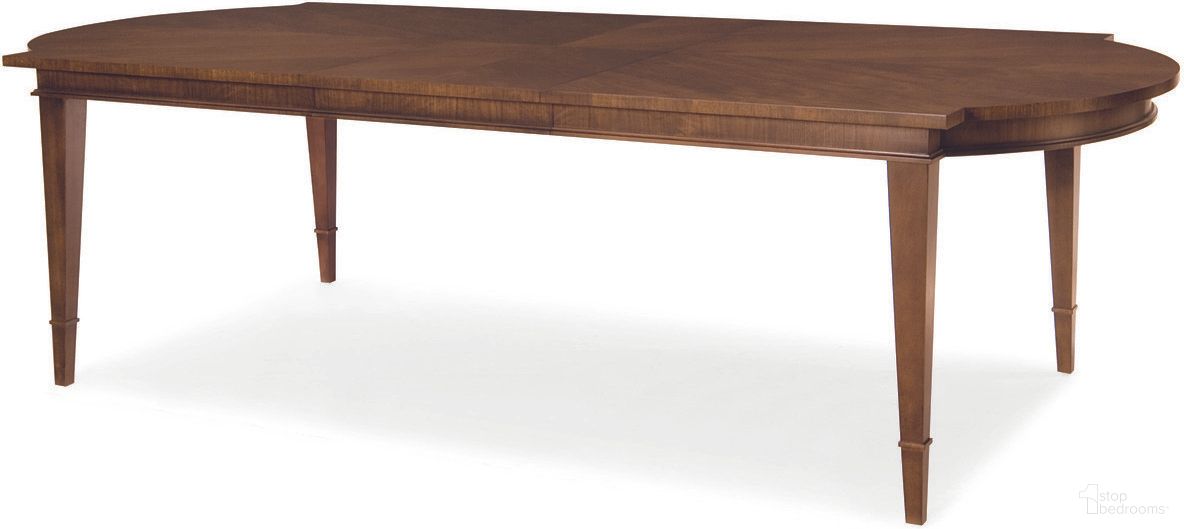 The appearance of Dining Table In Bridgeton designed by Century Furniture in the transitional interior design. This bridgeton piece of furniture  was selected by 1StopBedrooms from Bridgeton Collection to add a touch of cosiness and style into your home. Sku: 49H-302. Table Base Style: Legs. Table Top Shape: Rectangular. Size: 46" x 82". Material: Walnut Veneer.