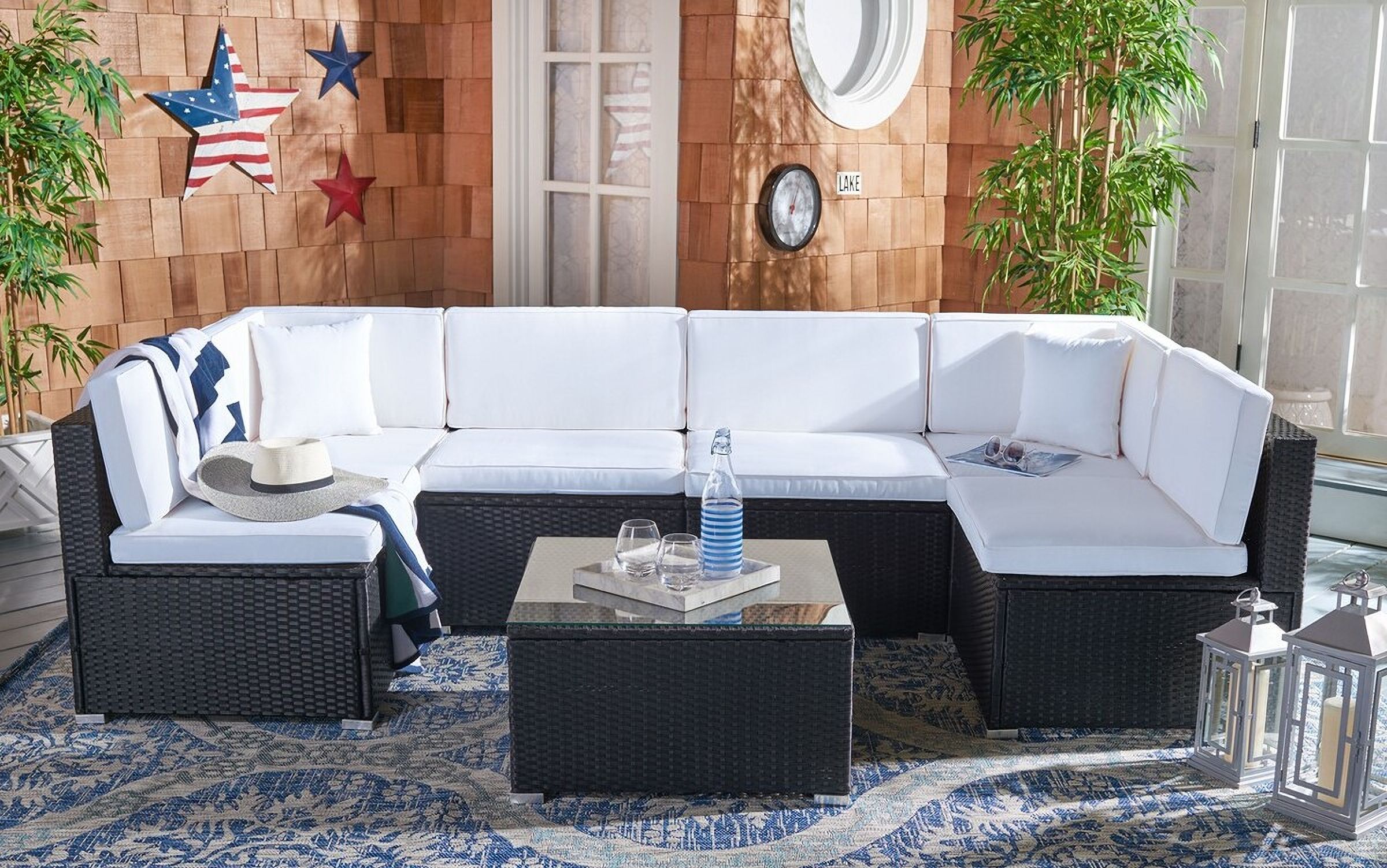 The appearance of Diona Living Set in Black and Beige designed by Safavieh in the modern / contemporary interior design. This black and beige piece of furniture was selected by 1StopBedrooms from Diona Collection to add a touch of cosiness and style into your home. Sku: PAT7510A-2BX. Material: Steel.