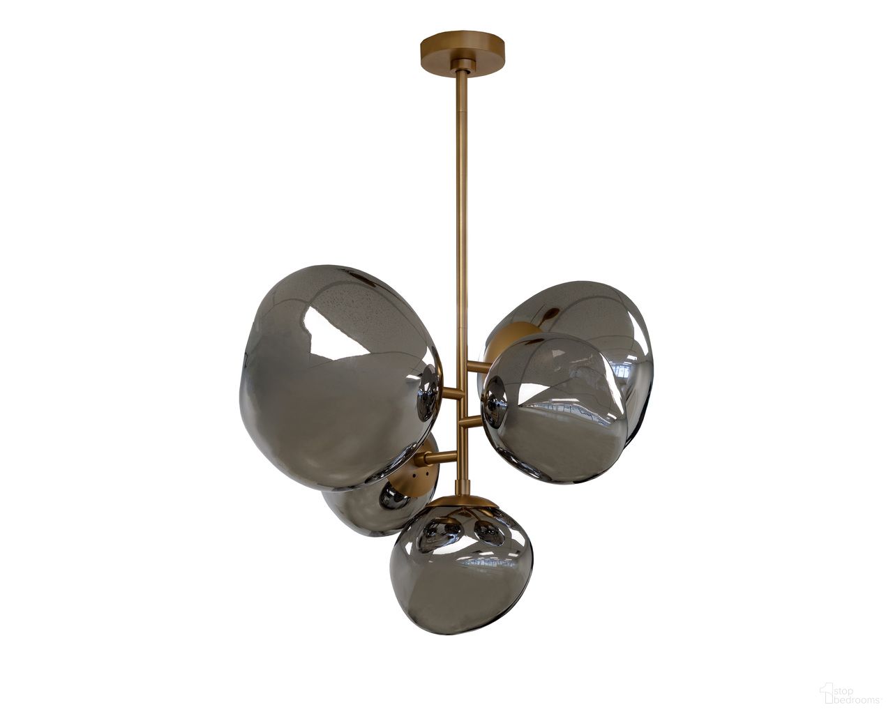 Dionis Pendant Light In Smoked and Brushed Gold