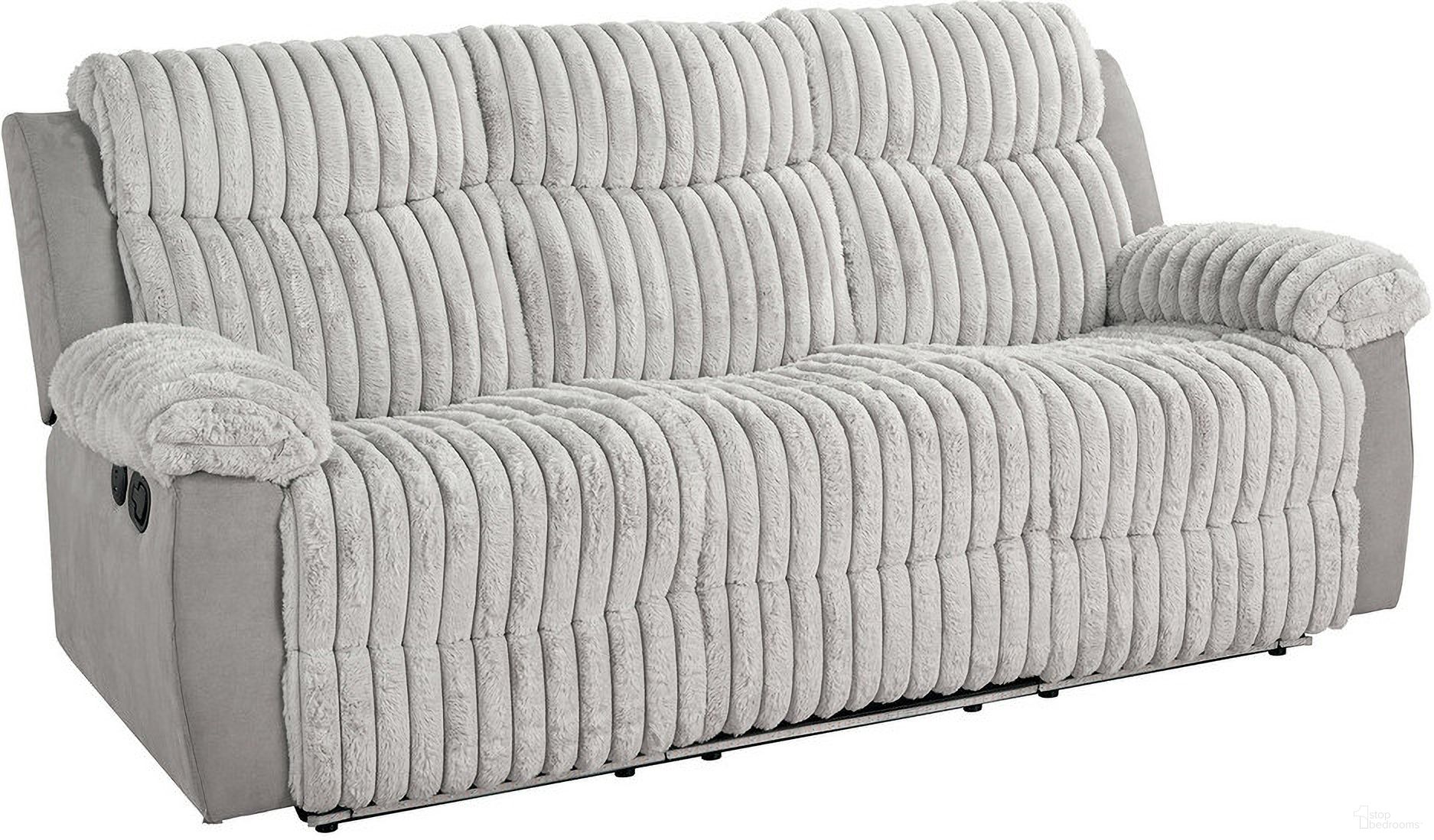 The appearance of Dionysus Manual Reclining Sofa with USB and LED In Gray designed by Furniture of America in the transitional interior design. This gray piece of furniture was selected by 1StopBedrooms from Dionysus Collection to add a touch of cosiness and style into your home. Sku: FM64004GY-SF-M. Material: Solid Wood.