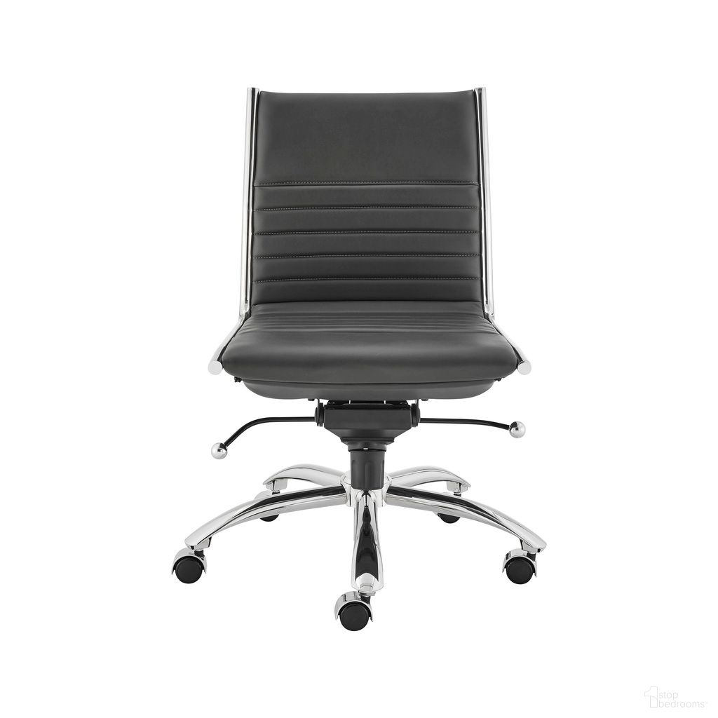 Dirk Armless Low Back Office Chair In Black