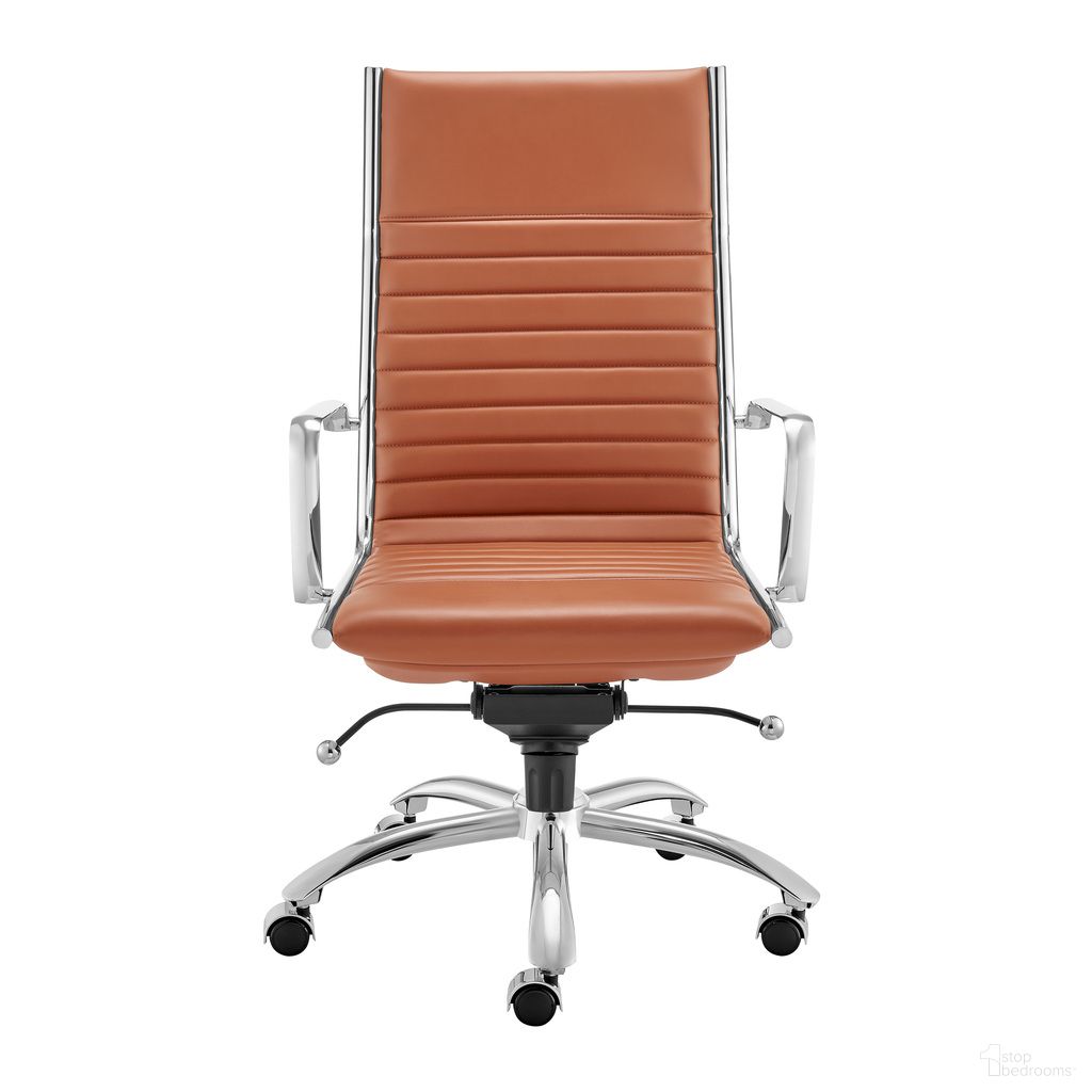 Dirk High Back Office Chair In Dark Caramel