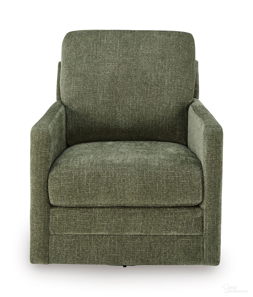 Dishford Swivel Accent Chair In Evergreen