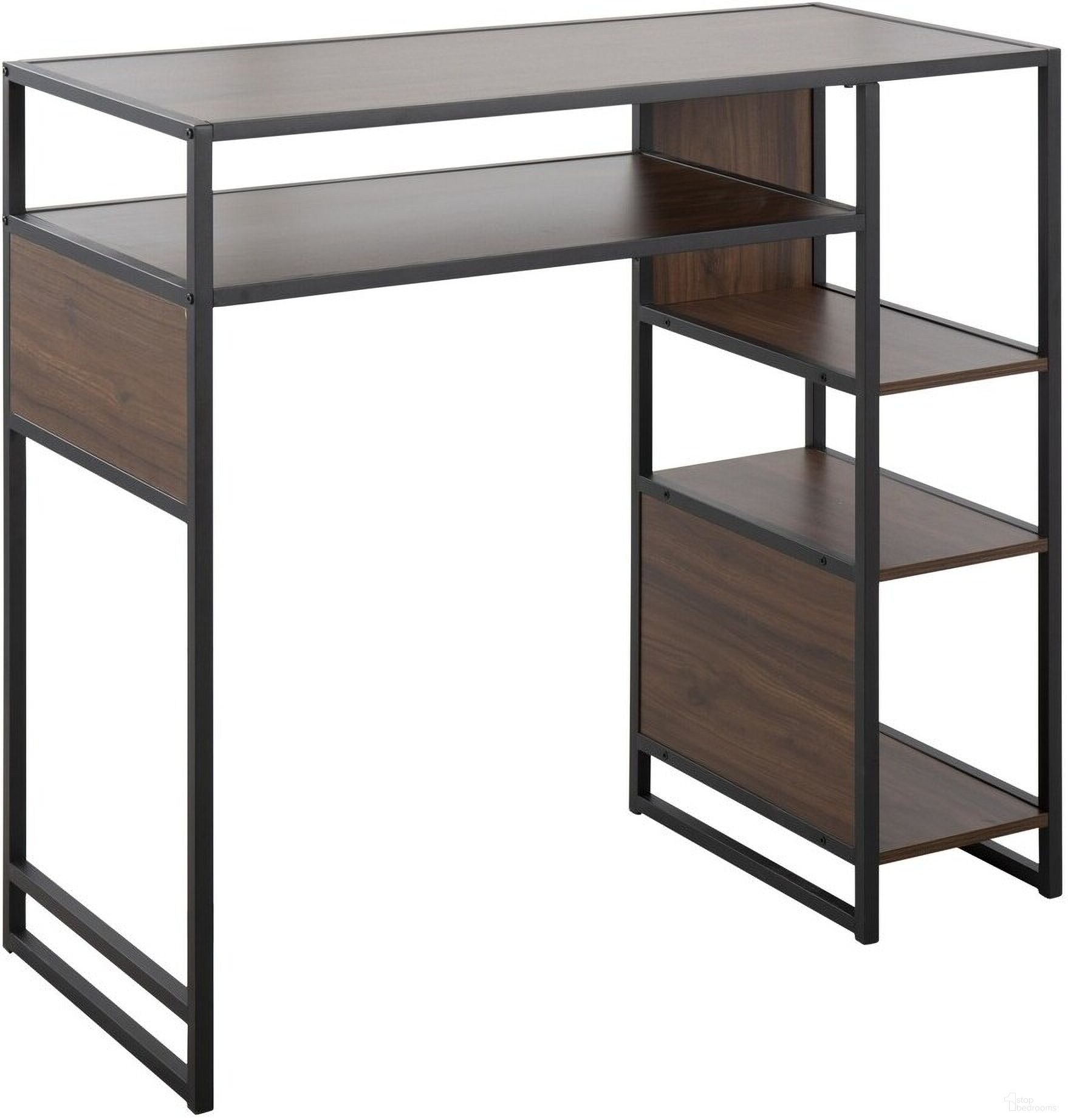 The appearance of Display Bar Height Table With Storage In Walnut designed by Lumisource in the modern / contemporary interior design. This walnut piece of furniture was selected by 1StopBedrooms from Display Collection to add a touch of cosiness and style into your home. Sku: T39-DISPLAY BK+WL. Material: Wood. Table Top Shape: Rectangular.