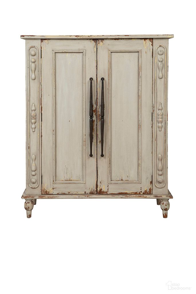 The appearance of Distressed Bijou Hall Cabinet designed by Furniture Classics in the modern / contemporary interior design. This distressed white piece of furniture  was selected by 1StopBedrooms from Bijou Collection to add a touch of cosiness and style into your home. Sku: 4742AF47. Material: Mahogany.