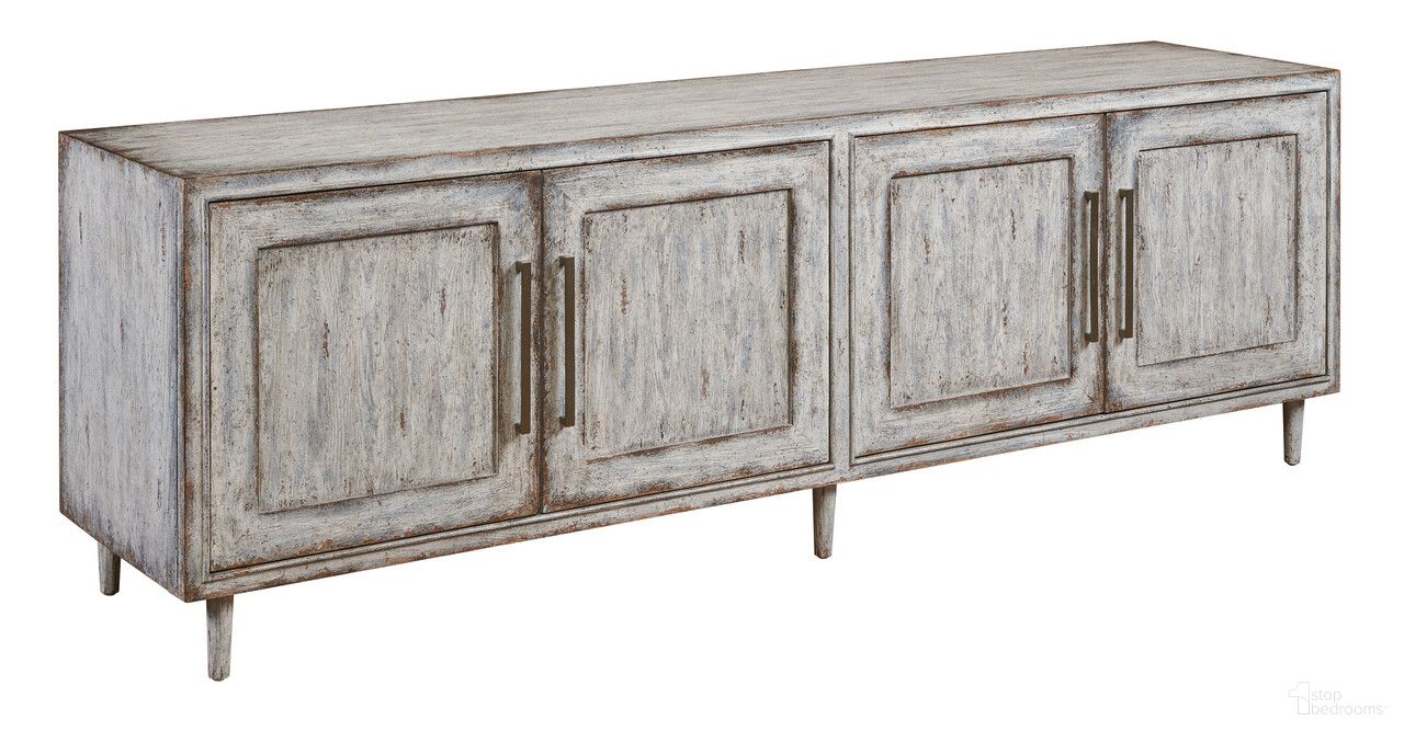 The appearance of Distressed Mod Credenza designed by Hammary in the transitional interior design. This piece of furniture was selected by 1StopBedrooms from Hidden Treasures Collection to add a touch of cosiness and style into your home. Sku: 090-1237.