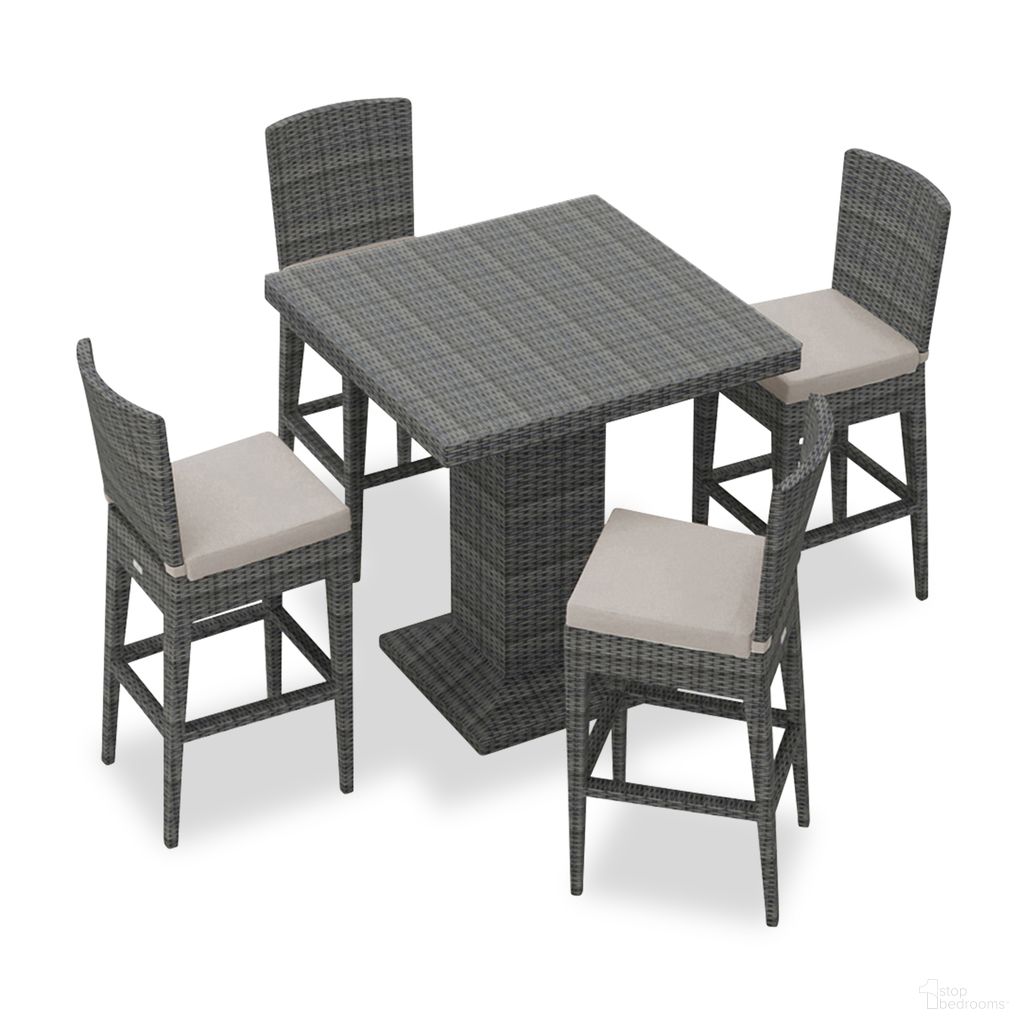 The appearance of District 5 Piece Bar Set In Cast Silver and Slate designed by Harmonia Living in the modern / contemporary interior design. This cast silver/slate piece of furniture  was selected by 1StopBedrooms from District Collection to add a touch of cosiness and style into your home. Sku: HL-DIS-TS-5BCS-CS. Material: Polyethylene.