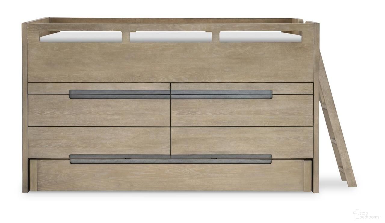 The appearance of District Complete Twin Captains Bed In Weathered Oak designed by Legacy Classic in the modern / contemporary interior design. This weathered oak piece of furniture was selected by 1StopBedrooms from District Collection to add a touch of cosiness and style into your home. Sku: 2800-5303;2800-5313;2800-5323;2800-9500. Bed Type: Panel Bed. Bed Size: Twin. Material: Hardwood.