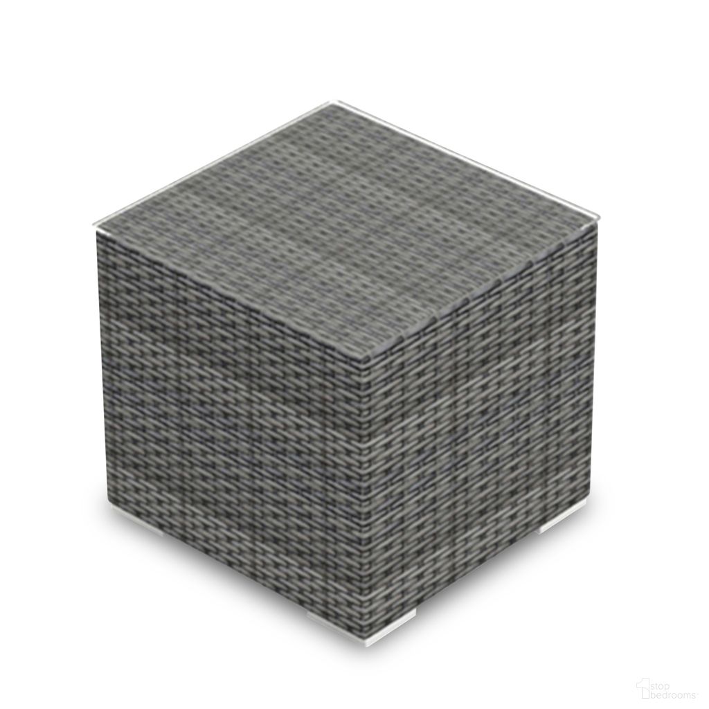District End Table In Textured Slate