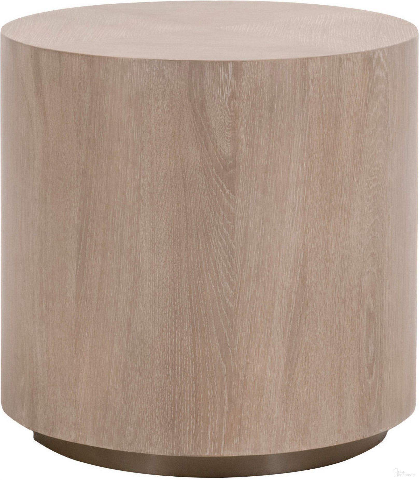 District Roto Large End Table In Natural Gray Oak