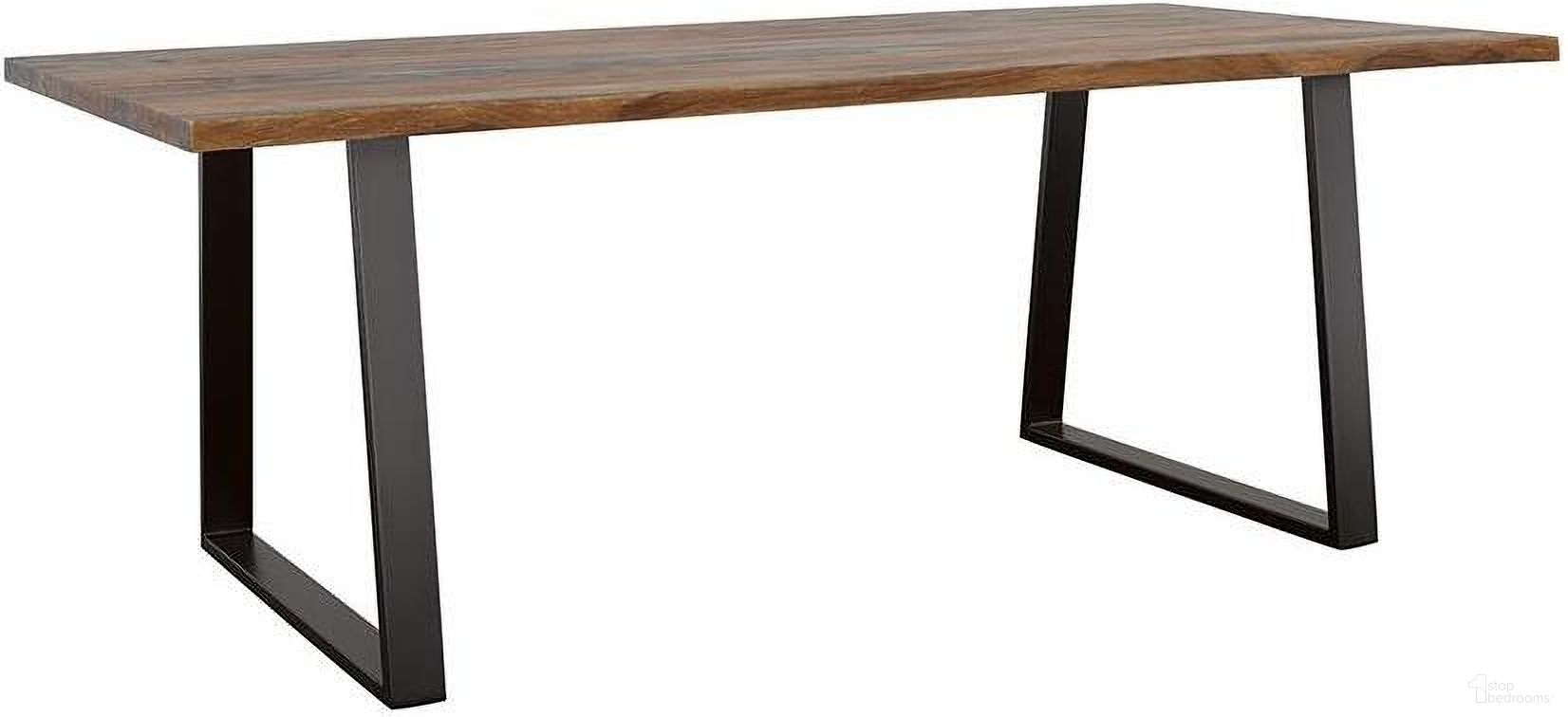 The appearance of Ditman Live Edge Dining Table Grey Sheesham and Black designed by Coaster in the country / farmhouse interior design. This grey piece of furniture  was selected by 1StopBedrooms from Ditman Collection to add a touch of cosiness and style into your home. Sku: 110181. Table Base Style: Double Pedestal. Material: Wood. Table Top Shape: Rectangular. Size: 40" x 80".