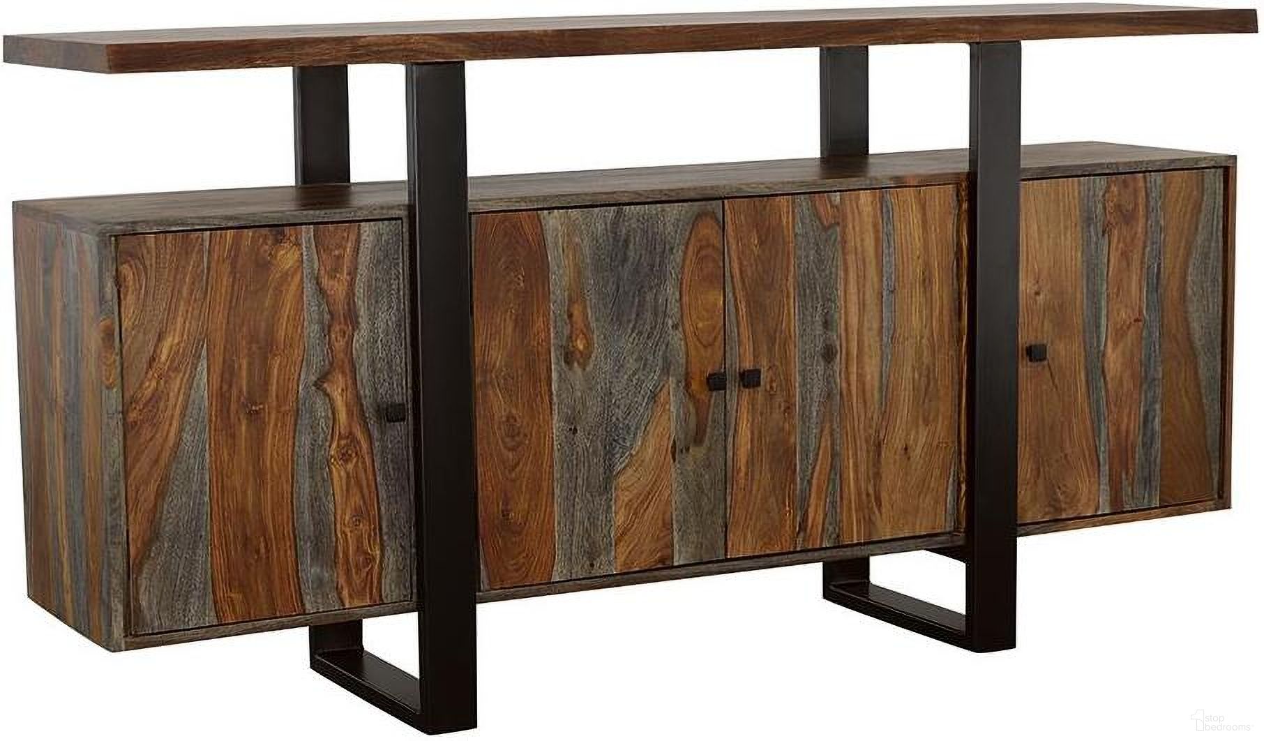 The appearance of Ditman Server Grey and Black designed by Coaster in the country / farmhouse interior design. This grey piece of furniture  was selected by 1StopBedrooms from Ditman Collection to add a touch of cosiness and style into your home. Sku: 110185. Material: Wood.